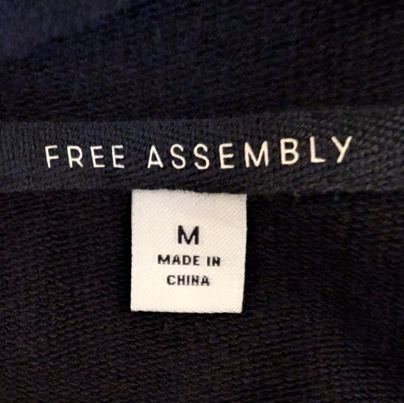 Free Assembly Patchwork Funnel Neck Pullover - Picture 3 of 4